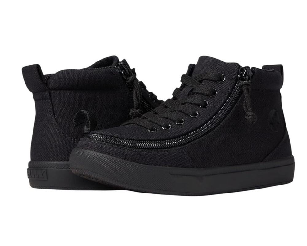 Billy Kids Classic DR High II Sneakers US 13 Black Canvas Wrap Around Zip NIB
